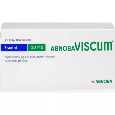 ABNOBAVISCUM Fraxini 20 mg ampulės, 21 vnt