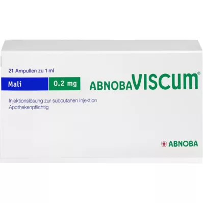 ABNOBAVISCUM Mali 0,2 mg ampulės, 21 vnt