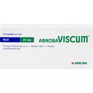 ABNOBAVISCUM Mali 20 mg ampulės, 8 vnt
