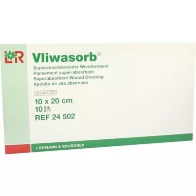 VLIWASORB superabsorbuojantis absorbuojantis įklotas sterilus 10x20 cm, 10 vnt