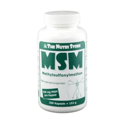 MSM 500 mg metilsulfonilmetano kapsulės, 250 vnt