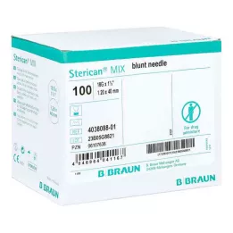 STERICAN Kaniulės 18 Gx1 1/2 1,1x40, 100 vnt
