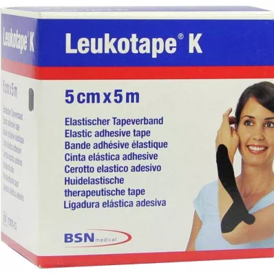 Leukotape K 5cm juoda, 1 vnt Leukotape K 5cm juoda, 1 vnt