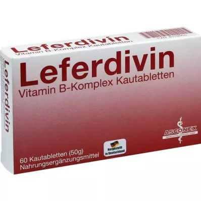 LEFERDIVIN Vitamino B komplekso kramtomosios tabletės, 60 vnt
