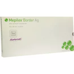 MEPILEX Border Ag putų tvarstis 10x20 cm sterilus, 5 vnt