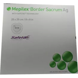 MEPILEX Border Sacrum Ag putų tvarstis, 20x20 cm, sterilus, 5 vnt
