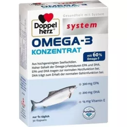 DOPPELHERZ Omega-3 koncentrato sistemos kapsulės, 30 vnt