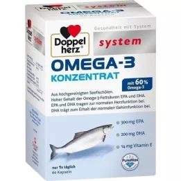 DOPPELHERZ Omega-3 koncentrato sistemos kapsulės, 60 vnt