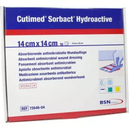 CUTIMED Sorbact hidroaktyvūs kompresai 14x14 cm, 10 vnt