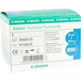 ASKINA Fiksacinis tvarstis 6 cmx20 m, 1 vnt