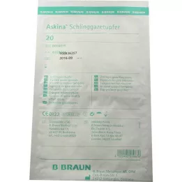 ASKINA Slingo marlės tamponas slyvų žalios spalvos sterilus, 20 vnt