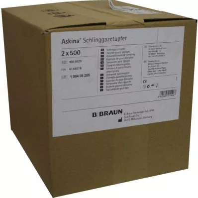 ASKINA Tamponas iš marlės, slyvos dydžio, nesterilus, 2X500 vnt