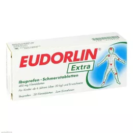 EUDORLIN papildomos Ibuprofeno tabletės nuo skausmo, 20 vnt