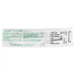 VASOFIX Rudos spalvos adata 18 G 33 mm, žalia/balta, 1 vnt