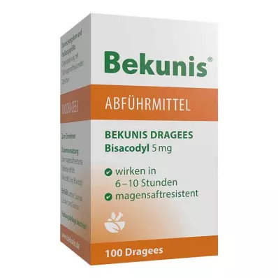 BEKUNIS Dragees Bisacodyl 5 mg enterinėmis plėvele dengtos tabletės, 100 vnt BEKUNIS Dragees Bisacodyl 5 mg enterinėmis plėvele dengtos tabletės, 100 vnt