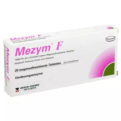 Mezym F skrandyje neirios tabletės, 20 vnt