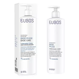 EUBOS FLÜSSIG mėlyna bekvapė su dozatoriumi, 400 ml