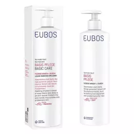 EUBOS FLÜSSIG raudonos spalvos švieži kvepalai su dozatoriumi, 400 ml