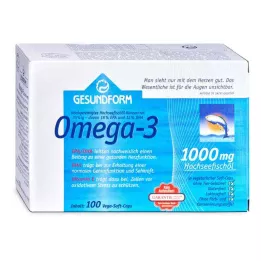 GESUNDFORM Omega-3 1 000 mg Vega Soft Capsules, 100 kapsulių