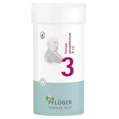 BIOCHEMIE Pflüger 3 Ferrum phosphoricum D 12 tablečių, 400 vnt BIOCHEMIE Pflüger 3 Ferrum phosphoricum D 12 tablečių, 400 vnt