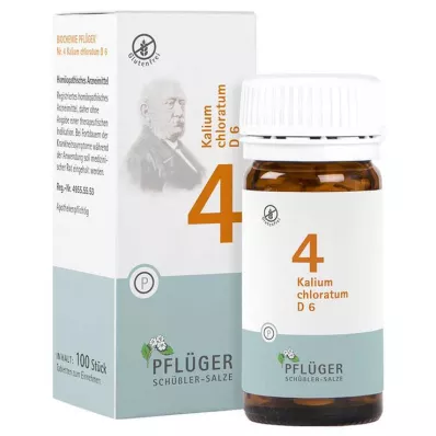 BIOCHEMIE Pflüger 4 Potassium chloratum D 6 tabletės, 100 kapsulių