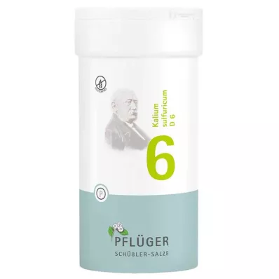 BIOCHEMIE Pflüger 6 Potassium sulphuricum D 6 tabletės, 400 vnt BIOCHEMIE Pflüger 6 Potassium sulphuricum D 6 tabletės, 400 vnt