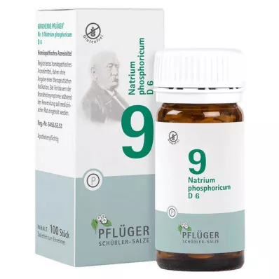 BIOCHEMIE Pflüger 9 Natrium phosphoricum D 6 tabletės, 100 vnt
