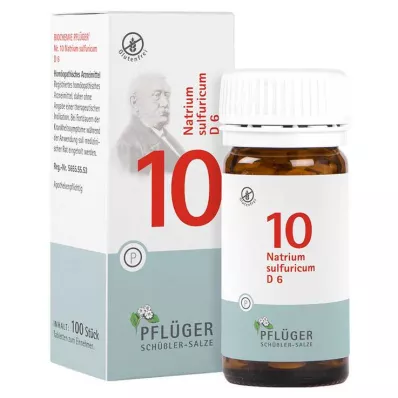 BIOCHEMIE Pflüger 10 Natrium sulfuricum D 6 tabletės, 100 vnt