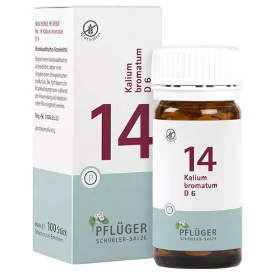 Biochemija Pflueger 14 kalio bromatas.D 6 tabletės, 100 vnt