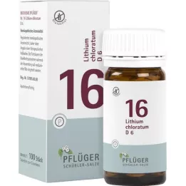 BIOCHEMIE Pflüger 16 Lithium chloratum D 6 tabletės, 100 vnt