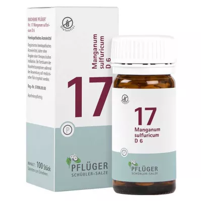 Biochemija Pflueger 17 Manganum sulfuricum D 6 tabletės, 100 vnt