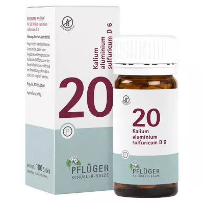 Biochemija Pflueger 20 Potassium aliuminio sulfuricum D 6 tabletės, 100 vnt Biochemija Pflueger 20 Potassium aliuminio sulfuricum D 6 tabletės, 100 vnt