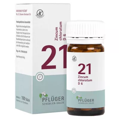 Biochemistry Pflueger 21 Zincum chloratum D 6 tabletės, 100 vnt
