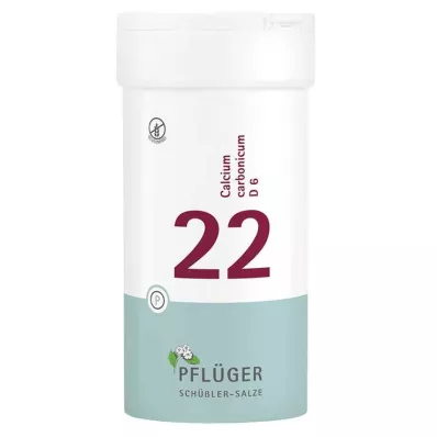 Biochemistry Pflueger 22 Calcium carbonicum D 6 tabletės, 400 vnt Biochemistry Pflueger 22 Calcium carbonicum D 6 tabletės, 400 vnt