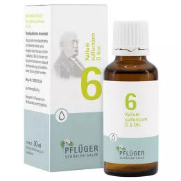 BIOCHEMIE Pflüger 6 Potassium sulphuricum D 6 lašai, 30 ml