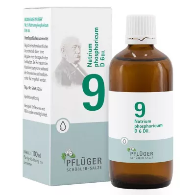 Biochemistry Pflueger 9 Natrum phosphoricum D 6 lašai, 100 ml Biochemistry Pflueger 9 Natrum phosphoricum D 6 lašai, 100 ml