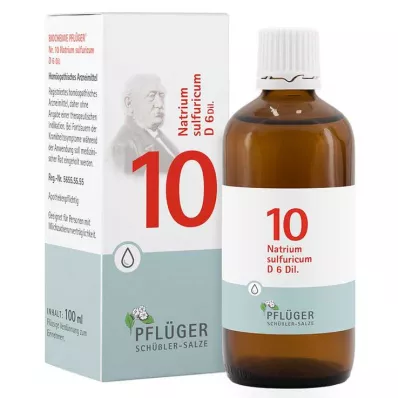 Biochemistry Pflueger 10 Natrum sulfuricum D 6 lašai, 100 ml Biochemistry Pflueger 10 Natrum sulfuricum D 6 lašai, 100 ml