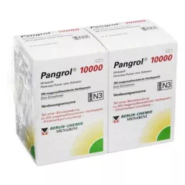 Pangrol 10000 kietos kapsulės su skrandyje neiria danga, 200 vienetų