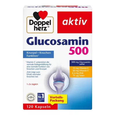 DOPPELHERZ Gliukozaminas 500 kapsulių, 120 kapsulių