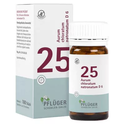 BIOCHEMIE Pflüger 25 Aurum chlorat.natron.D 6 Tab. 100 vnt