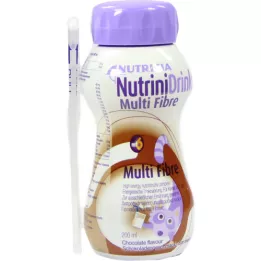 NUTRINIDRINK MultiFibre šokolado skonio, 200 ml