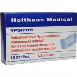 WUNDVERBAND Ypsipor sterilus 5x7,2 cm, 10 vnt