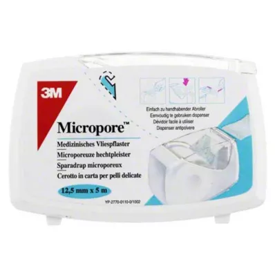 MICROPORE Vilnonis pleistras 1,25 cmx5 w.Abr.1530NP-0SD, 1 vnt MICROPORE Vilnonis pleistras 1,25 cmx5 w.Abr.1530NP-0SD, 1 vnt