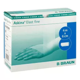 ASKINA Elastinis plonas tvarstis 6 cmx4 m laisvas, 20 vnt