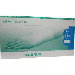 ASKINA Elastinis plonas tvarstis 8 cmx4 m, laisvas, 100 vnt