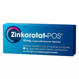 ZINKOROTAT POS enterinėmis plėvele dengtos tabletės, 20 vnt