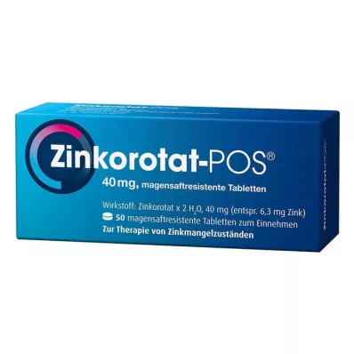 ZINKOROTAT POS enterinėmis plėvele dengtos tabletės, 50 vnt