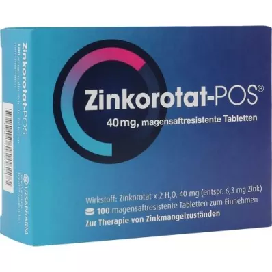 ZINKOROTAT POS enterinėmis plėvele dengtos tabletės, 100 vnt