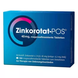 ZINKOROTAT POS enterinėmis plėvele dengtos tabletės, 100 vnt