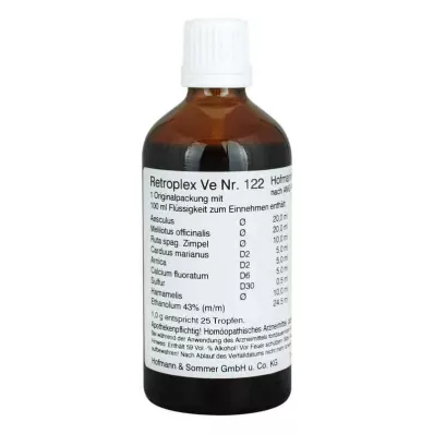 RETROPLEX VE Nr. 122 lašai, 100 ml RETROPLEX VE Nr. 122 lašai, 100 ml